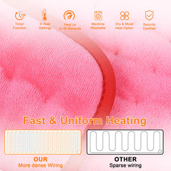Deepsoon heating pad with 75 inch power cord for flexible lounging.