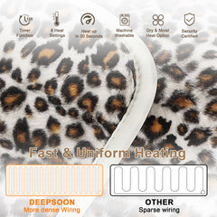 Deepsoon heating pad connected to a long 75 inch cord for easy lounging