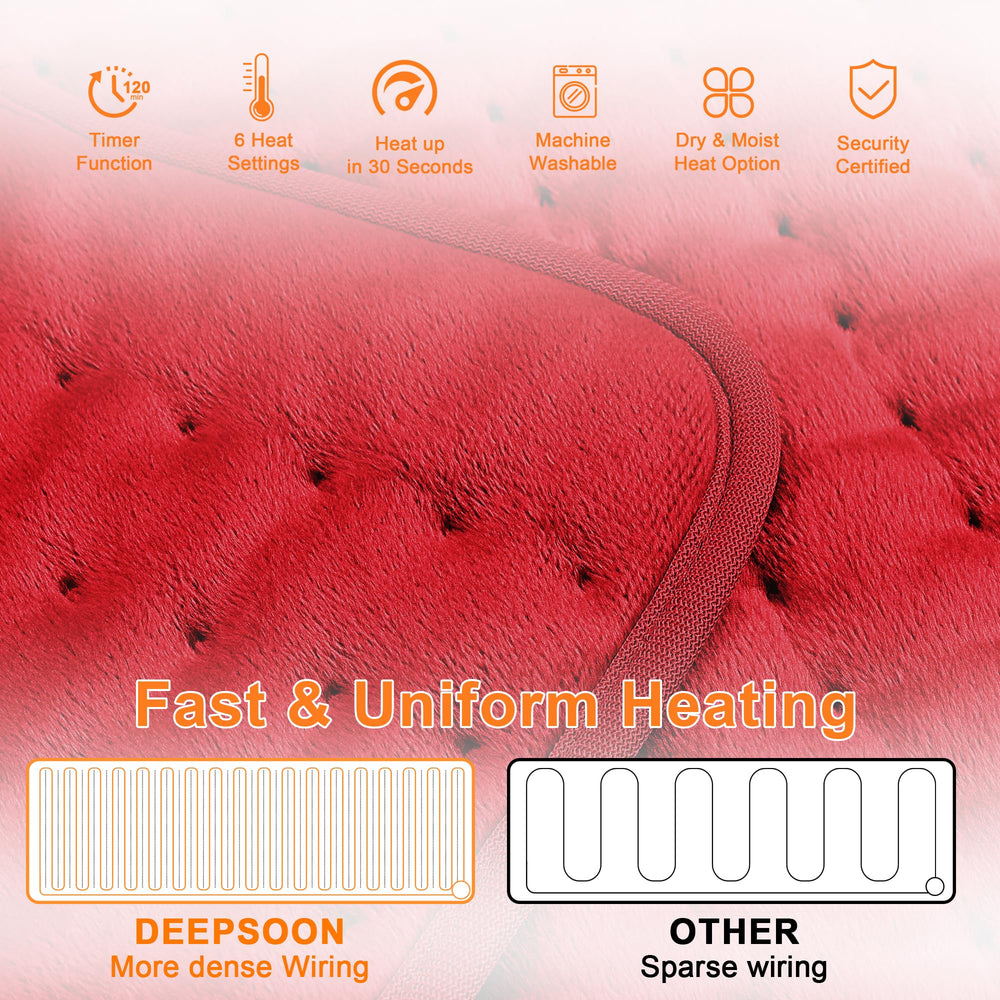 Deepsoon abdomen area heat pad for cozy warmth during rest.