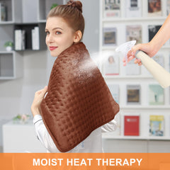 Deepsoon heating pad applied to back for targeted warmth.