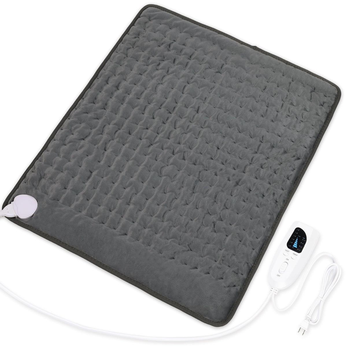 Deepsoon heating pad back-relaxation shows broad warmth coverage.
