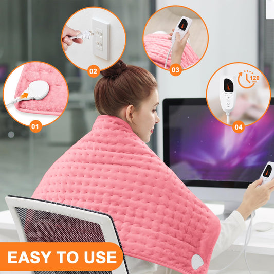 Deepsoon heating pad targets the back area with soothing heat.
