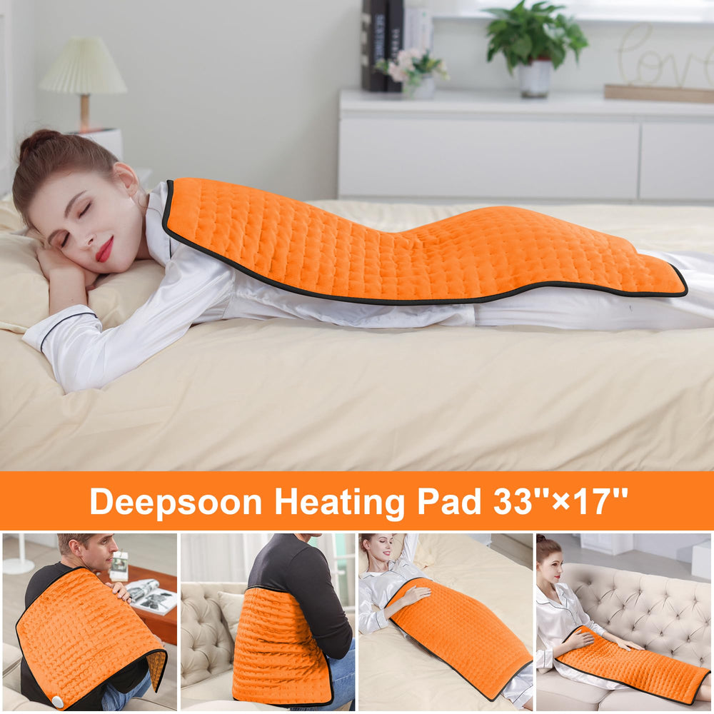 Deepsoon heating pad color options shown for stylish, personalized warmth.