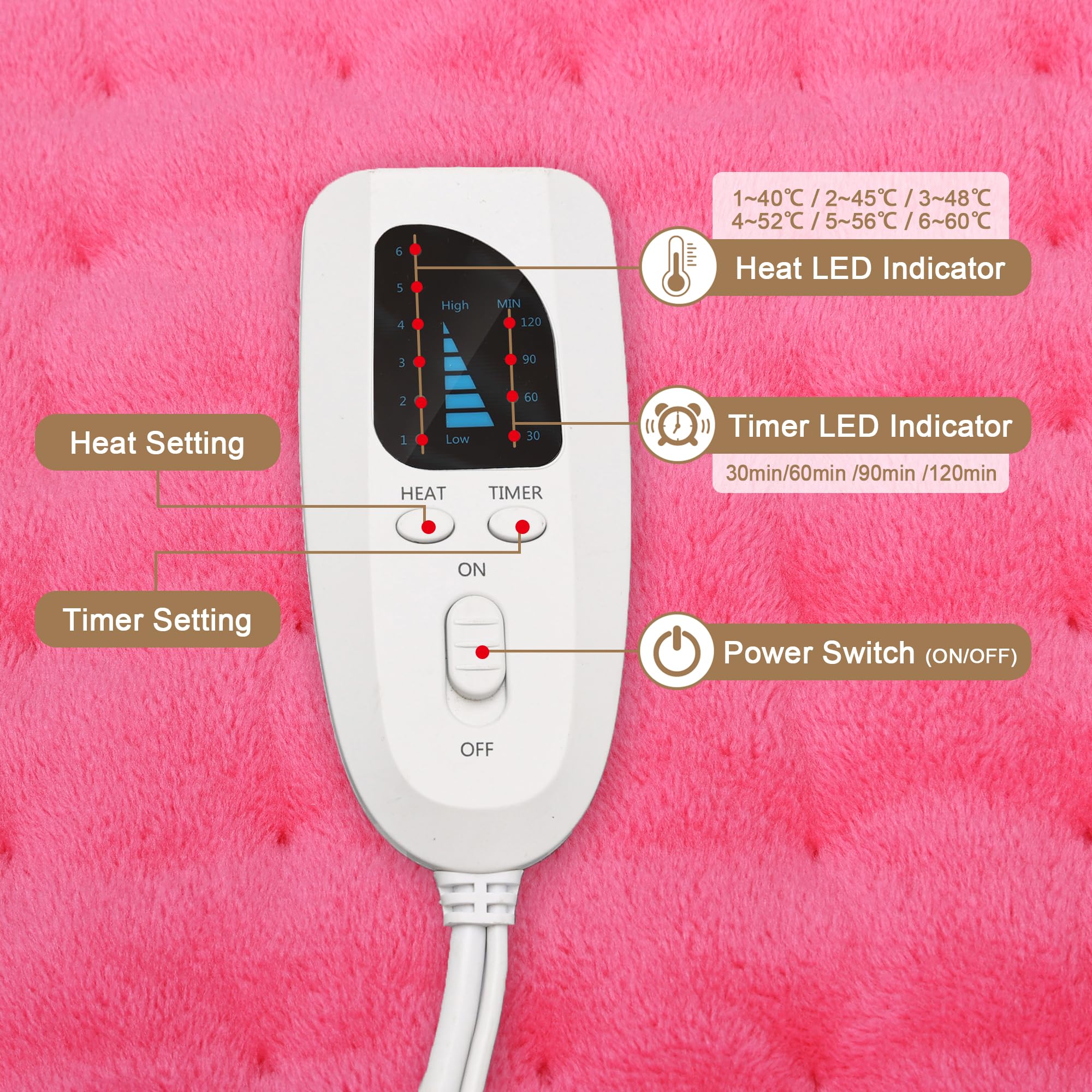 Deepsoon heating pad supports dry and moist heat therapy at home.