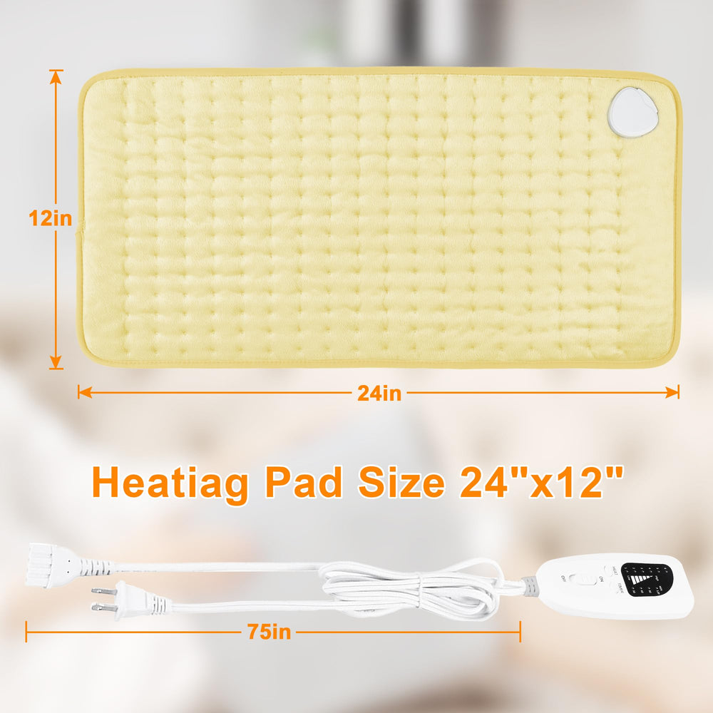 Deepsoon heating pad quickly heats up for fast warmth.