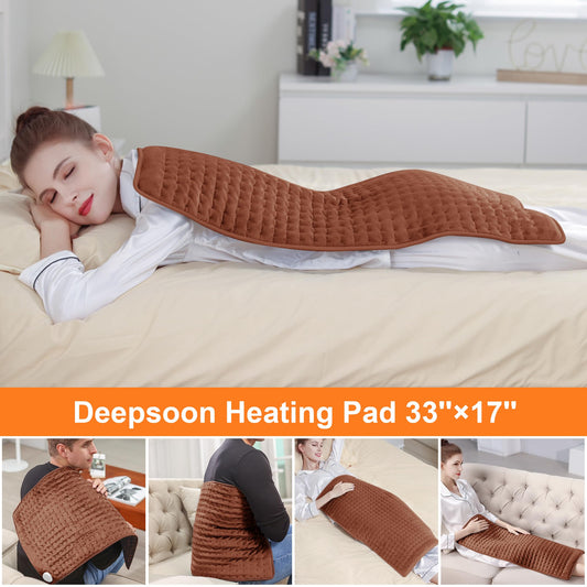 Deepsoon heating pad flannel closeup highlighting soft fabric.
