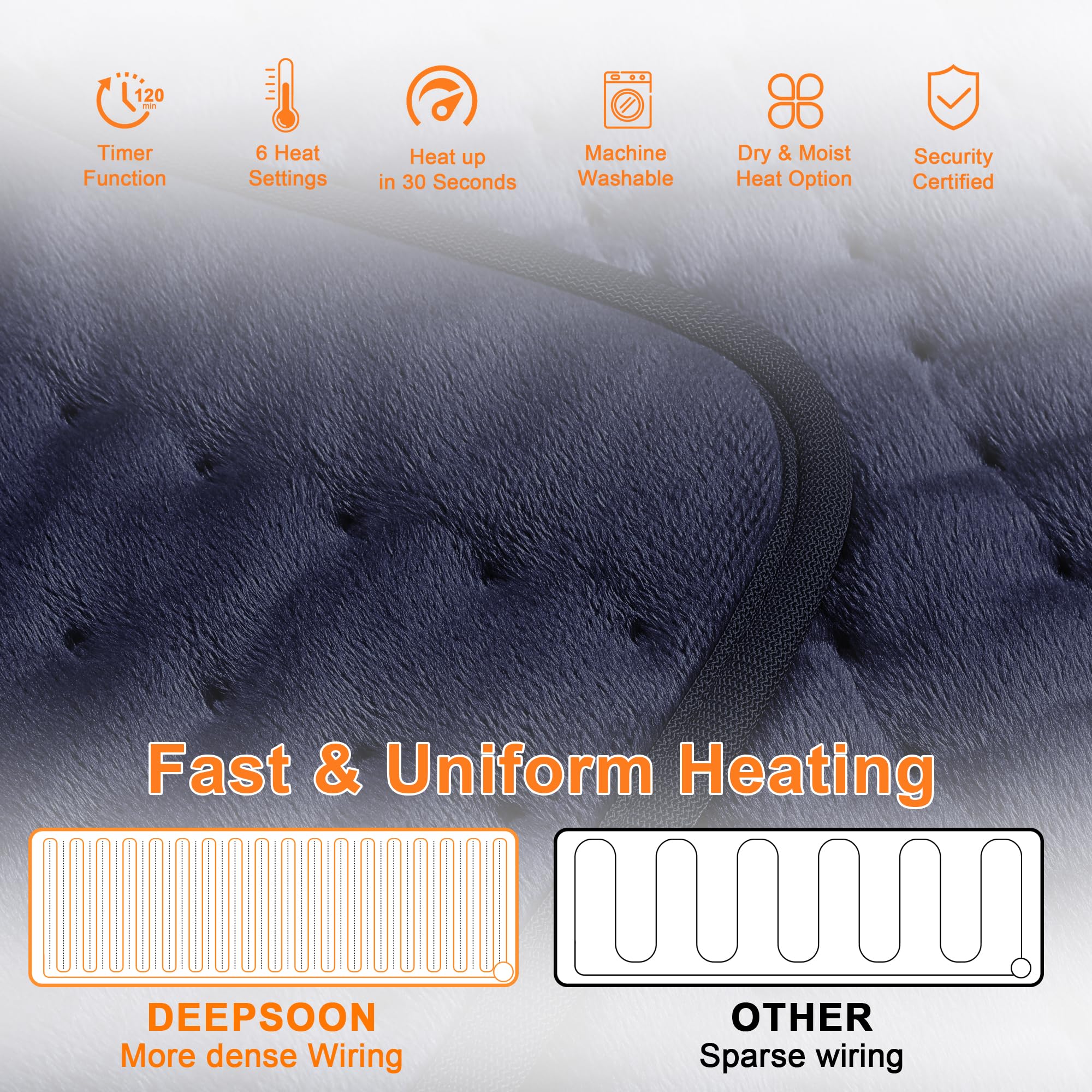 Deepsoon heating pad knee use for joint-friendly warmth.