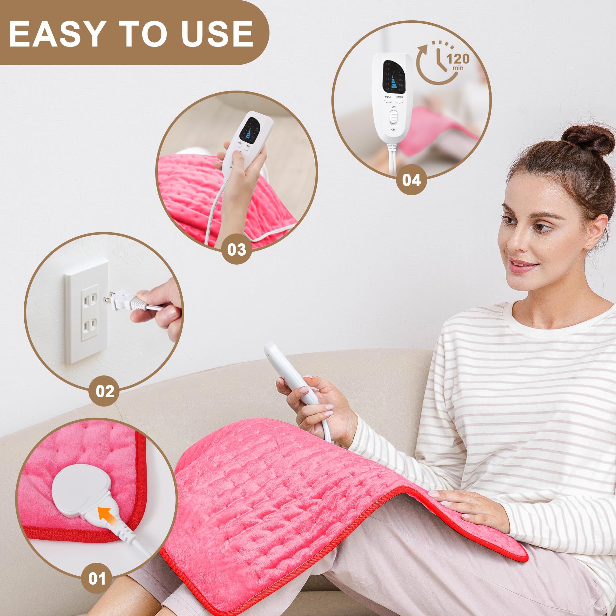 Deepsoon heating pad for knee recovery and muscle relaxation.