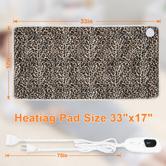 Deepsoon leopard heating pad includes auto shut-off for safety