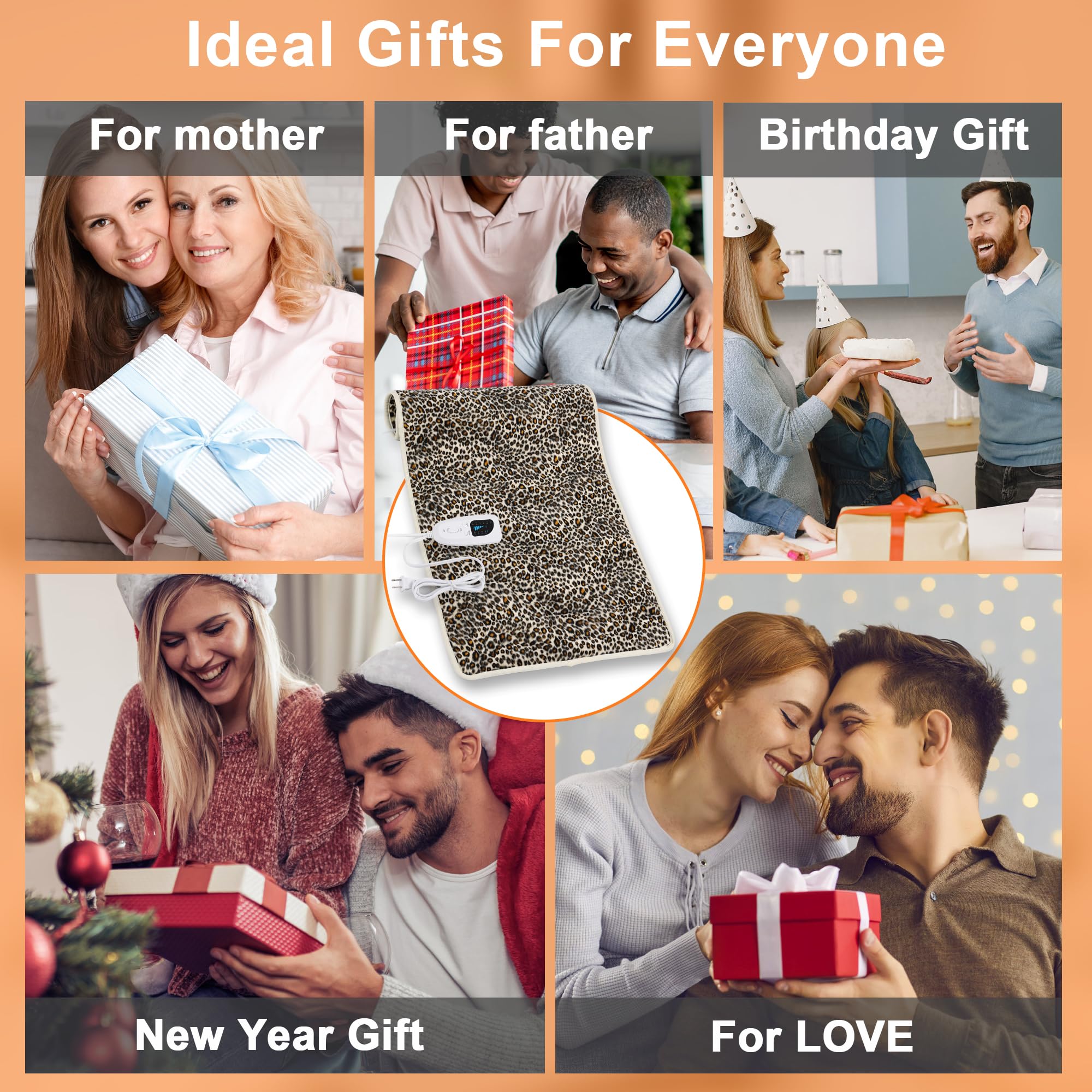 Deepsoon leopard heating pad gift-ready packaging for gifting