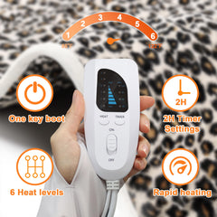 Deepsoon leopard heating pad is machine washable for simple cleaning