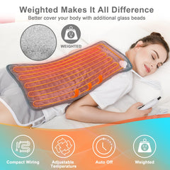 Deepsoon heating pad demonstrates dry and moist heat capabilities.