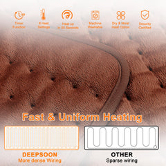 Deepsoon heating pad machine-washable cover for easy cleaning.