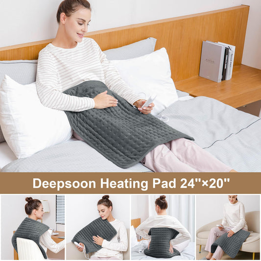 Deepsoon heating pad neck-shoulder targets tension with soothing heat.