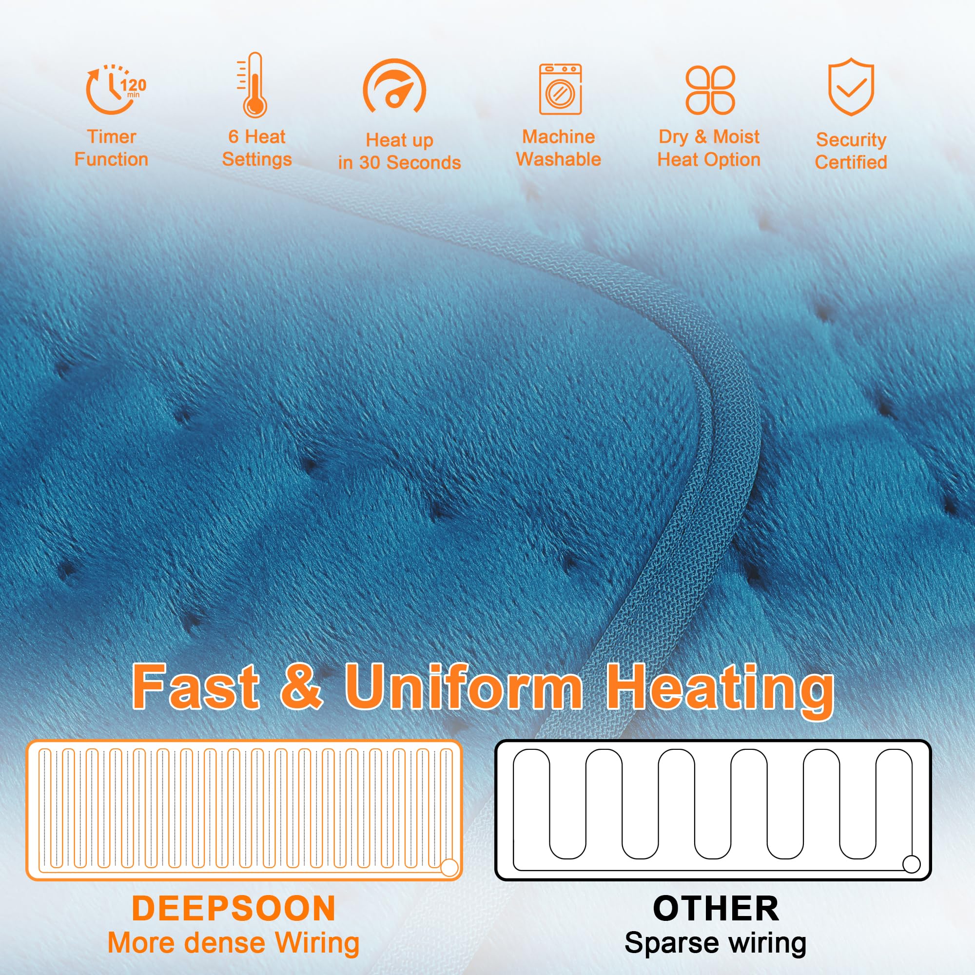 Deepsoon heating pad for neck delivers warm, comforting relief during use