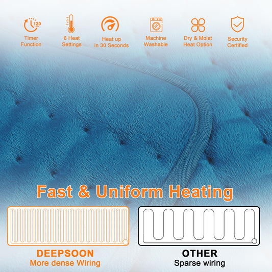 Deepsoon heating pad for neck delivers warm, comforting relief during use