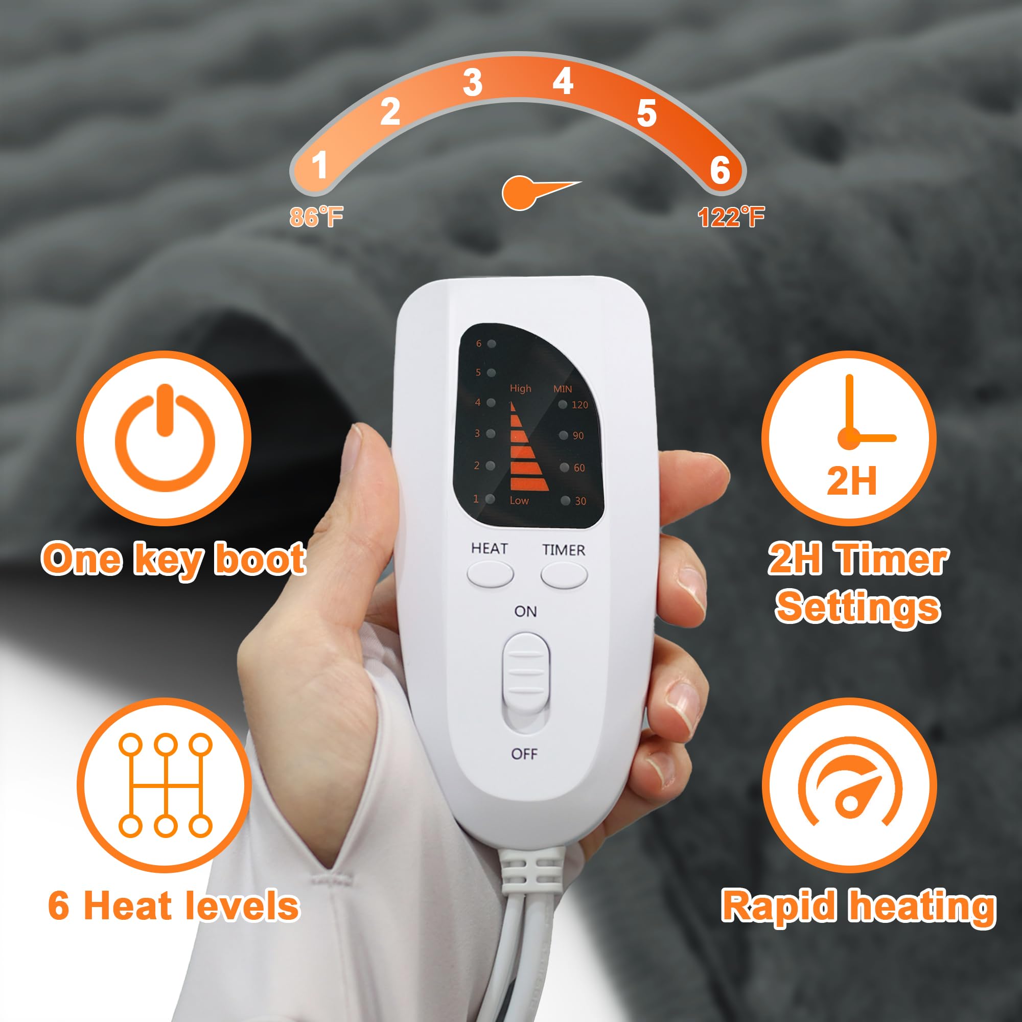 Deepsoon heating pad shoulder detail for upper body heat and relaxation