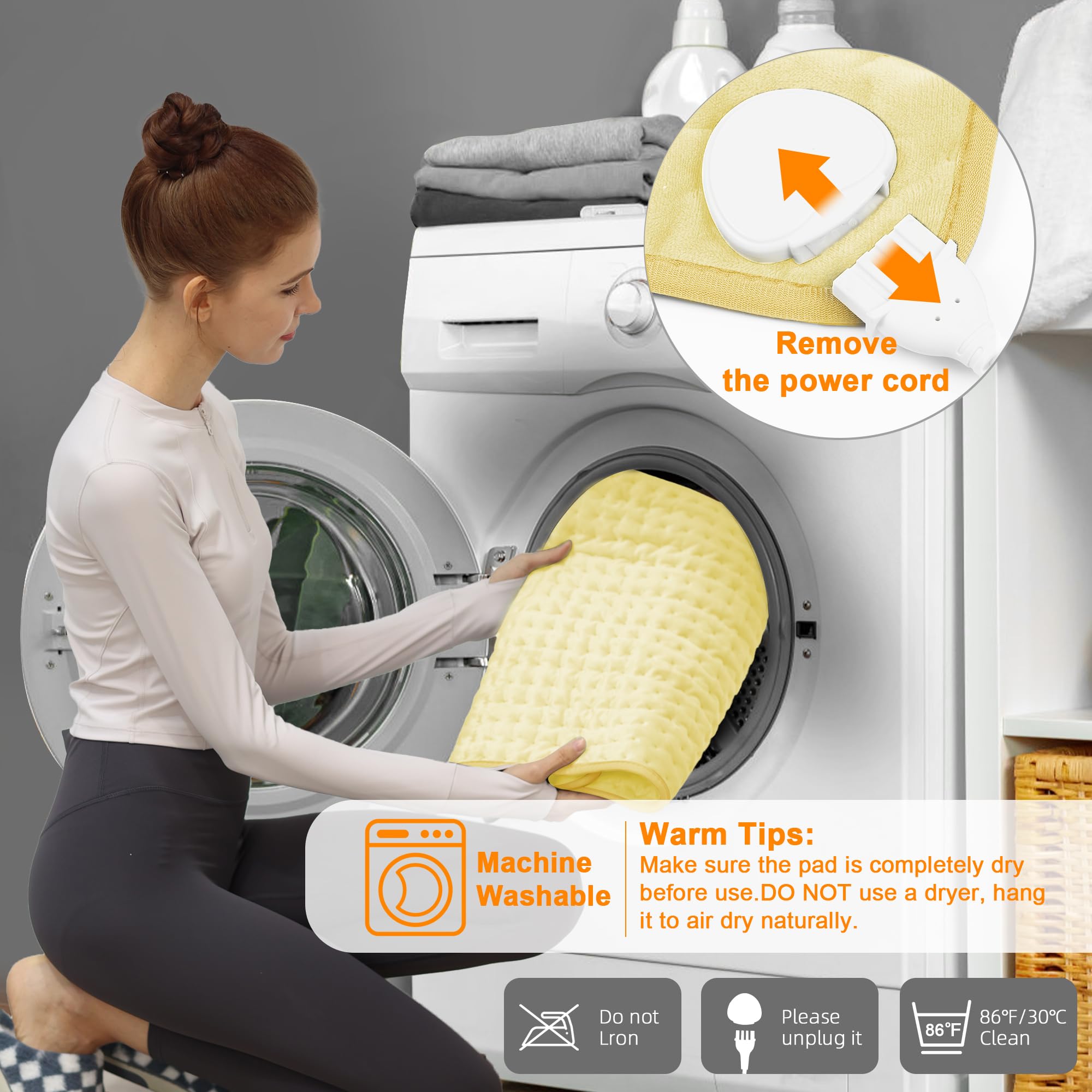 Deepsoon heating pad soft flannel exterior for gentle touch.