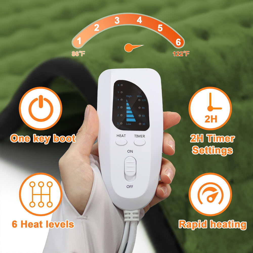 Deepsoon heating pad soft flannel exterior for skin-friendly warmth
