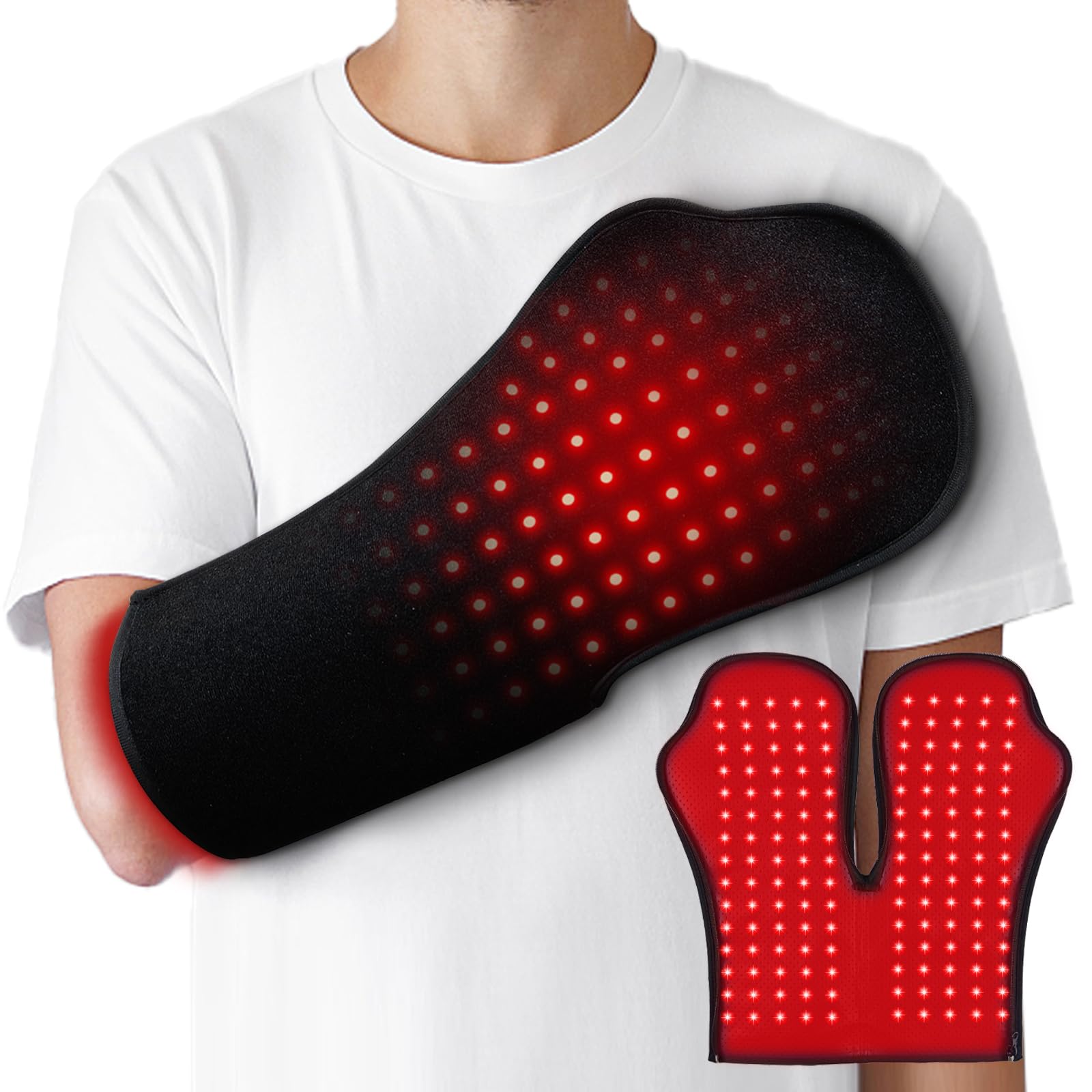 Deerbaba red light hands front view highlights ergonomic design for comfortable daily use.
