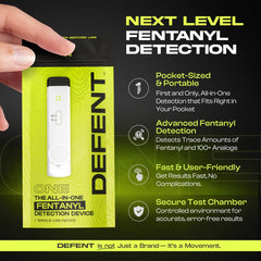DEFENT compact portable design shown for easy festival testing.