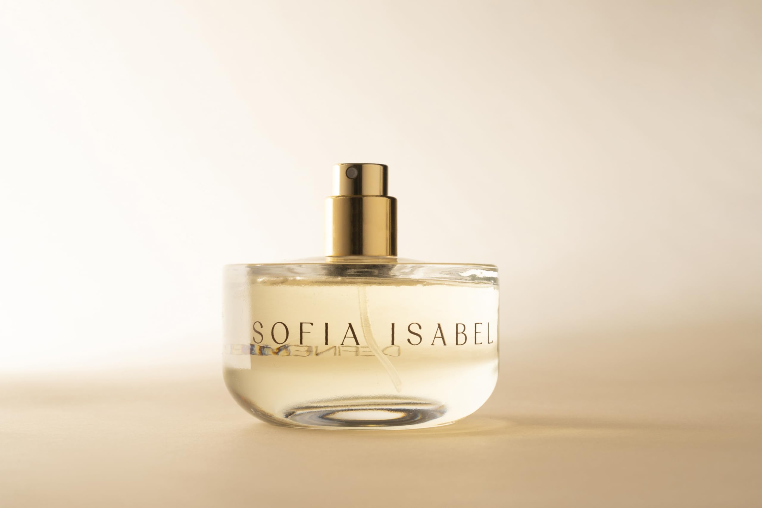 US-made production mark on DefineMe Sofia Isabel bottle label.