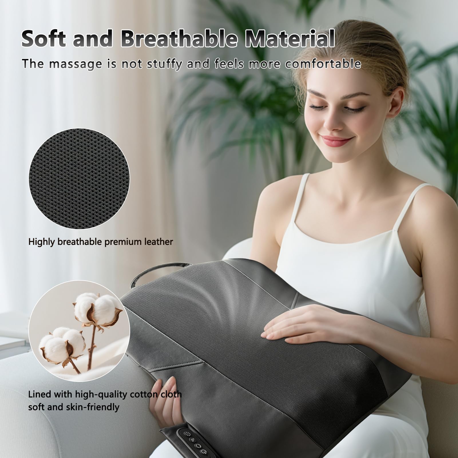 DEITY car-seat compatible massager for travel relief.