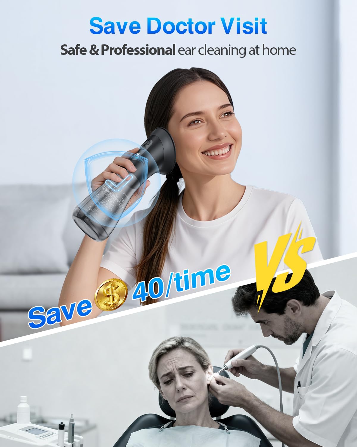 DEJUNPIOOL one-hand operation simplifies at-home ear cleaning