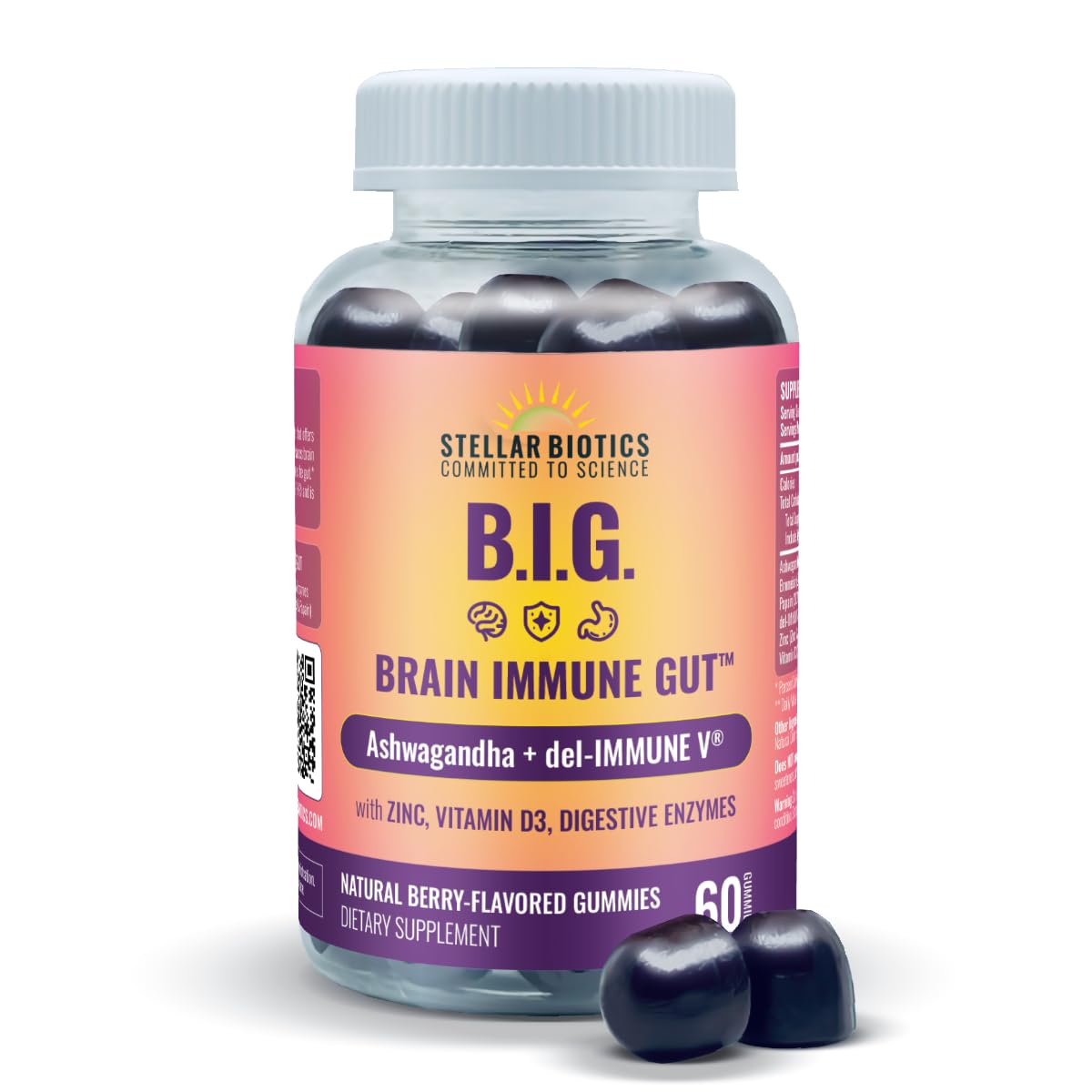 Del-Immune V bottle pour shows easy daily dosing for immune and gut support.