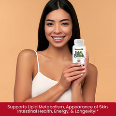 EstroBlock Vitality made in USA label indicating quality and safety.