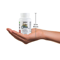 Liv D-Tox ingredient pack featuring turmeric, milk thistle, astragalus, wasabi root