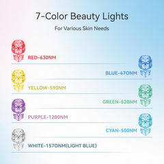 Deloo Seven-Colors Light Mask on face during relaxed skincare.