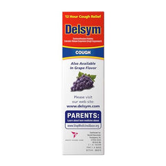 Delsym cough relief usage scene showing daytime and nighttime use