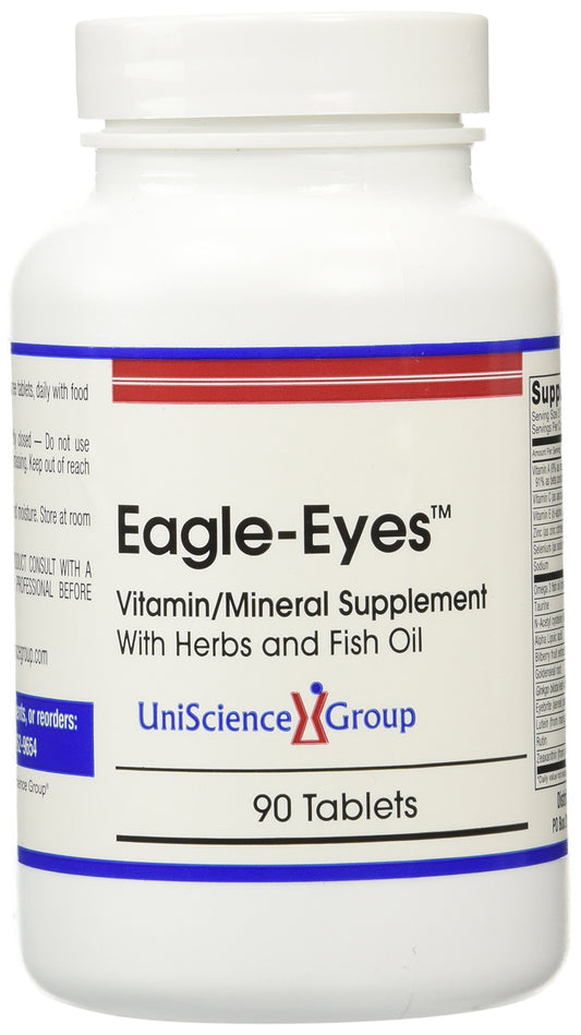 Delucky Eagle-Eyes Omega-3 bottle with 500 mg capsules for daily eye support.