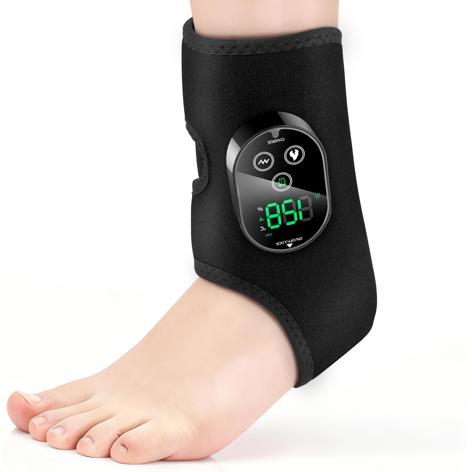 DeMoce compact black massager blends with lifestyle while easing tired feet.