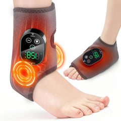DeMoce cordless foot-ankle massager in use for targeted relaxation after activity