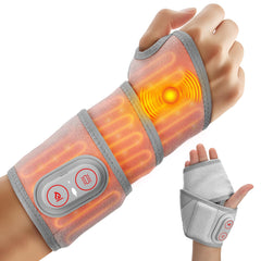 DeMoce cordless wrist heating pad in use delivering desk-ready warmth
