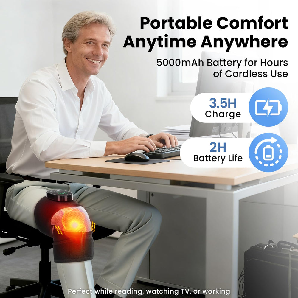 DeMoce knee massage feature with vibration aids active recovery.