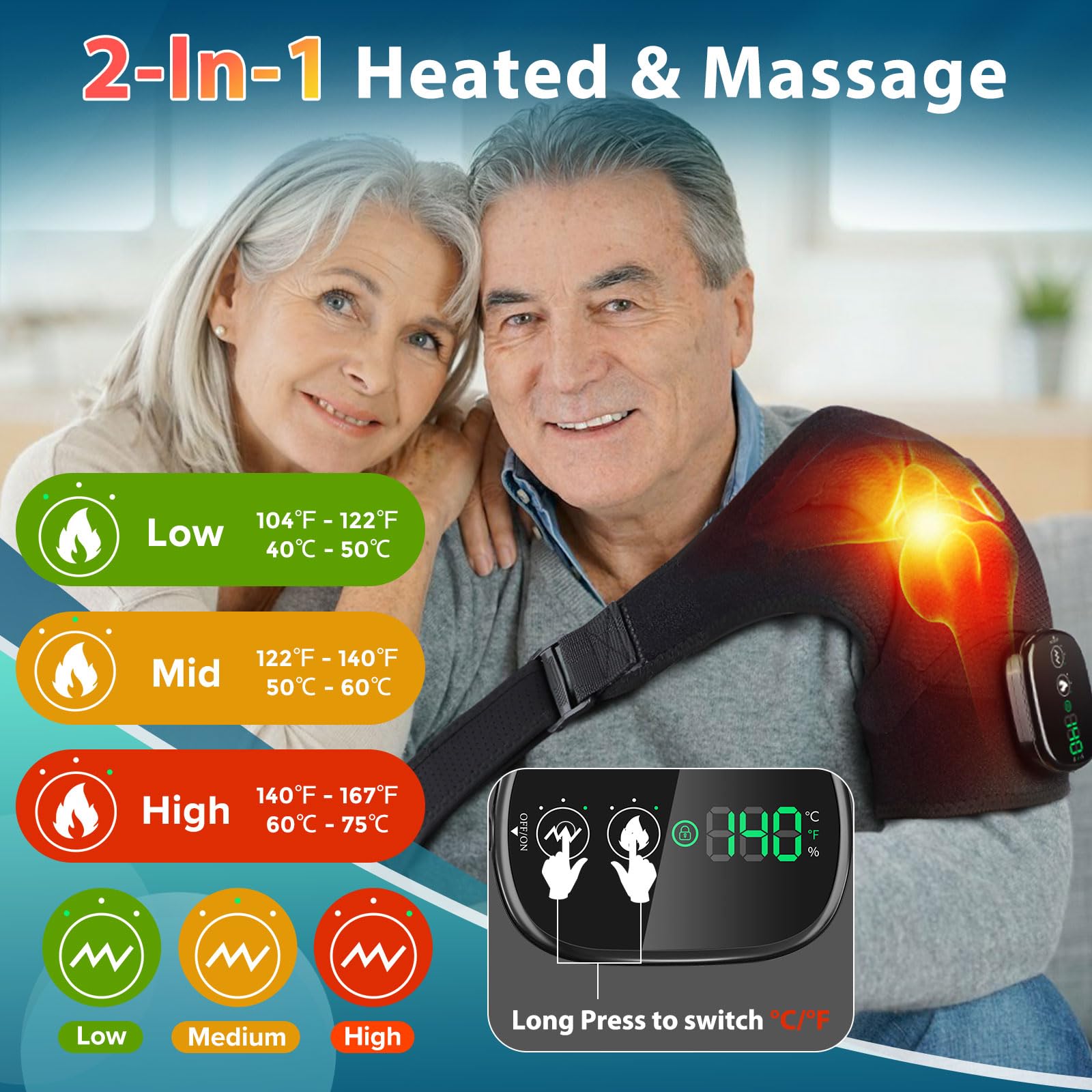 DeMoce rotator cuff support wrap aids relaxed muscles after workouts.