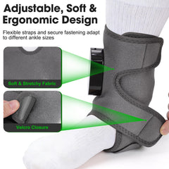 DeMoce soft, ergonomic fabric fits various ankle sizes securely.