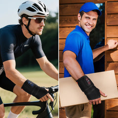 DeMoce three-level heat wrist wrap with customizable warmth.