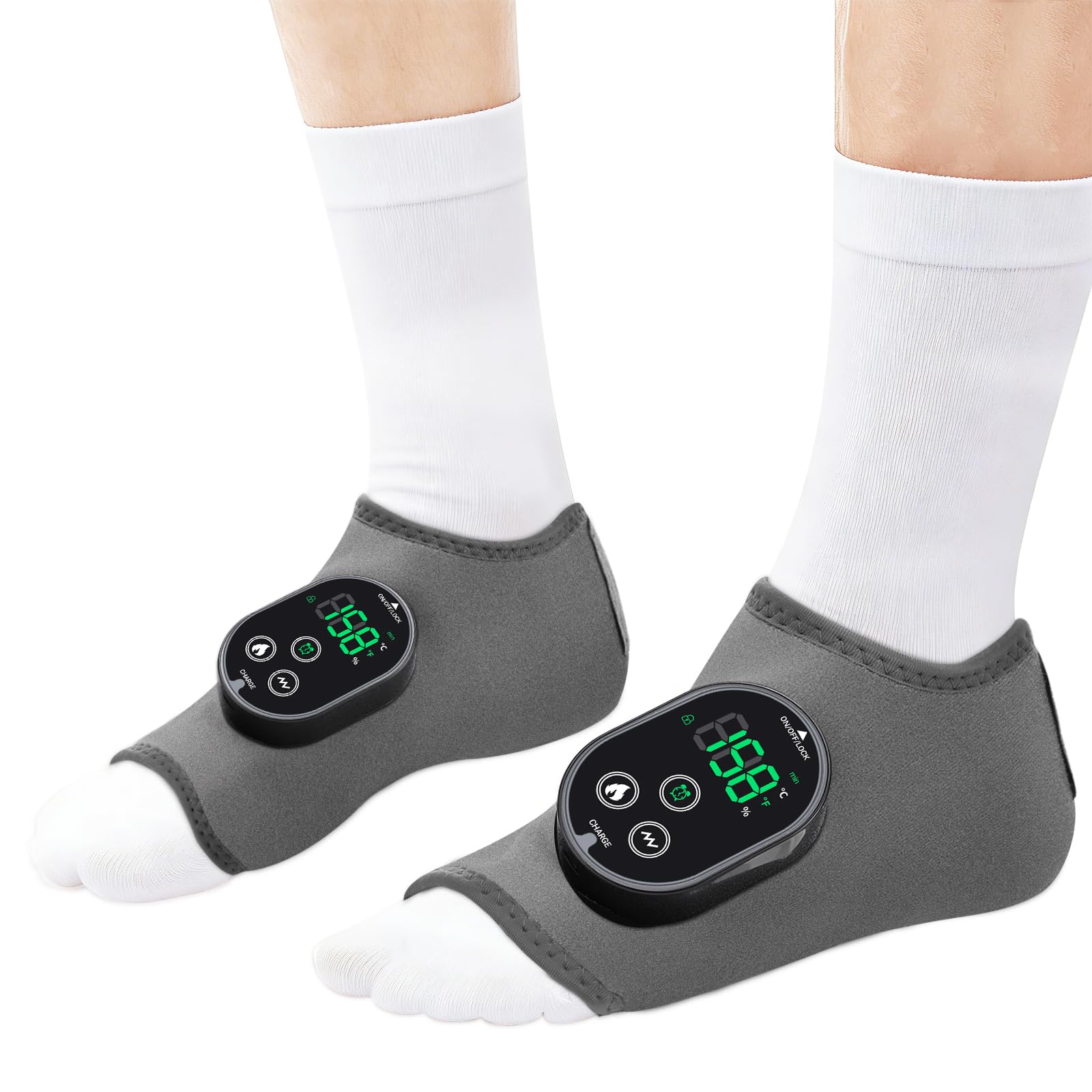 DeMoce under-foot massage focuses heat and pressure on the sole.