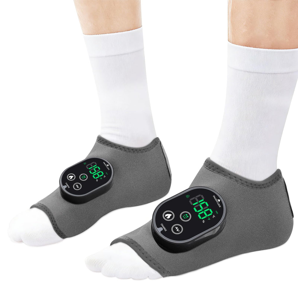 DeMoce under-foot massage focuses heat and pressure on the sole.