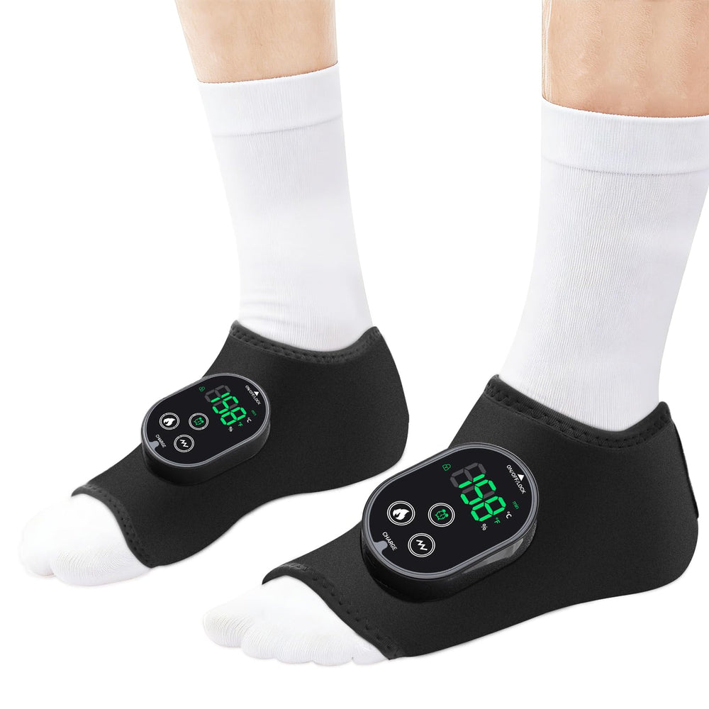 DeMoce massage modes highlight three vibration options for fatigue relief.