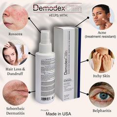 Demodexcillin Skin Solution being applied by hand demonstrates easy integration