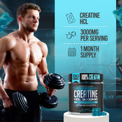 Demon Labz bottle of raspberry-flavored vegan creatine gummies for daily use.