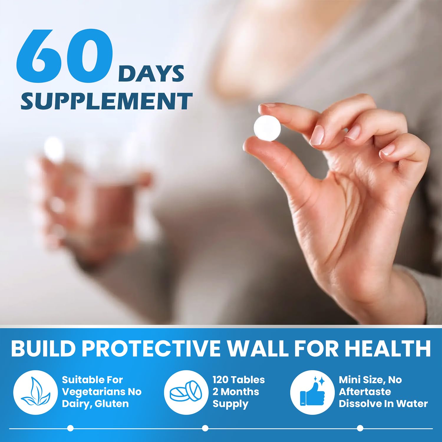 Denivus two-pack hydrogen tablets for convenient daily hydration.