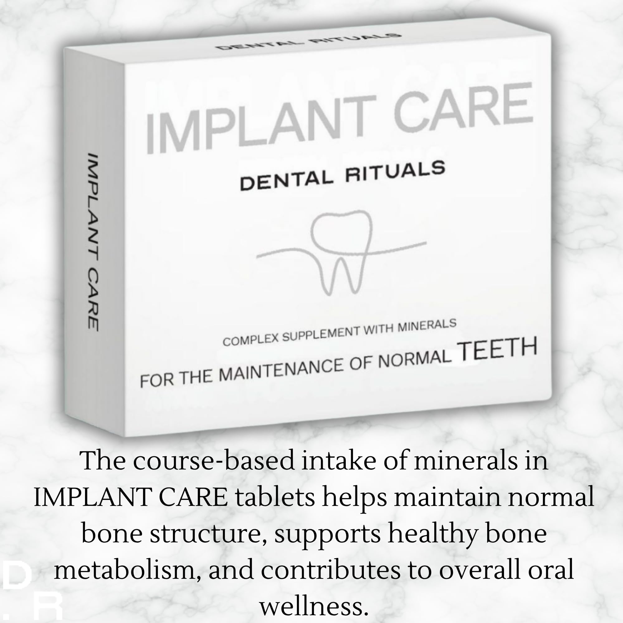 Dental Rituals bone regeneration mineral blend emphasizing calcium, magnesium, and zinc