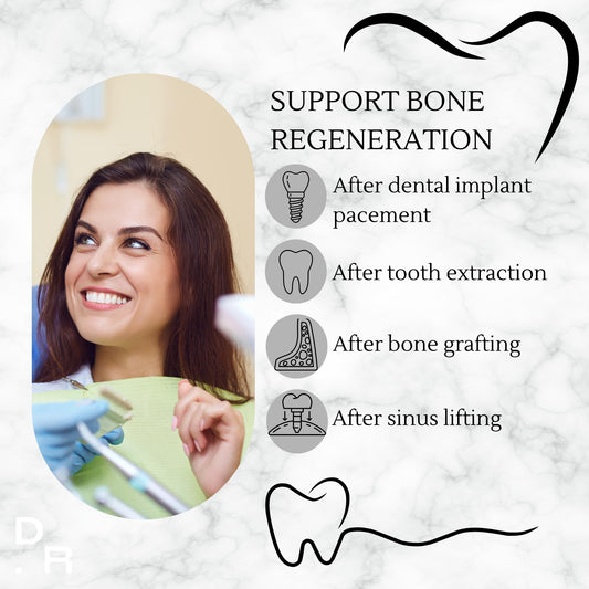 Dental Rituals Implant Care capsules closeup highlighting mineral blend for healthy jawbone