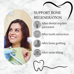 Dental Rituals Implant Care capsules closeup highlighting mineral blend for healthy jawbone
